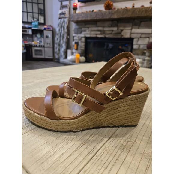 Vionic Sabina Women's Brown Wedge Sandal Size 9M Adjustable Straps - Picture 1 of 10